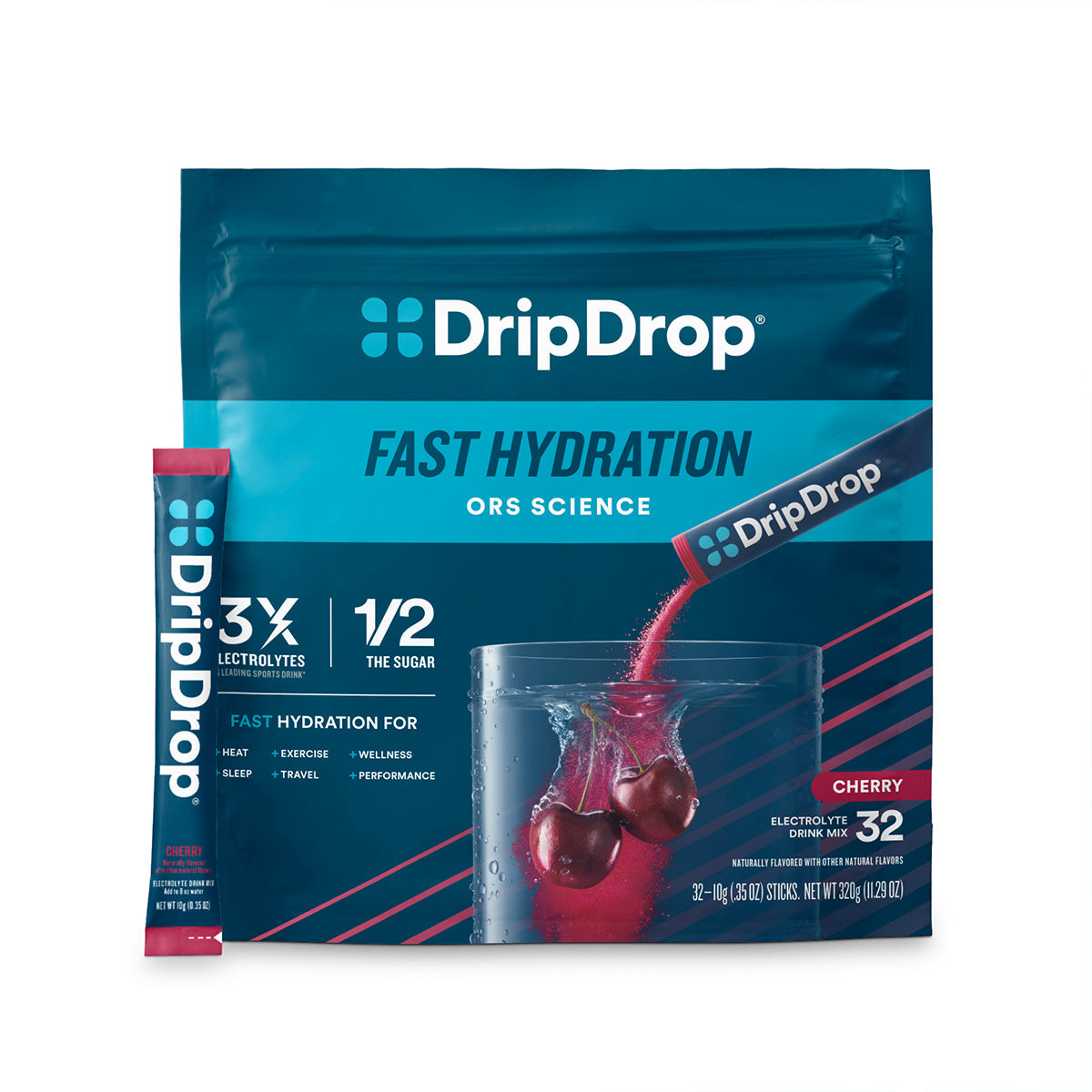 dripdrop-cherry-electrolyte-powder-8-oz-sticks-32-count-f1 eComm-OG-PDP_Hero_Cherry_1200x1200_2026_vFINAL.jpg