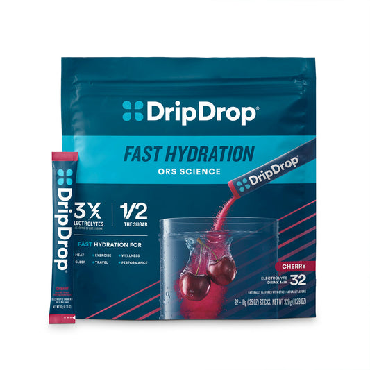 dripdrop-cherry-electrolyte-powder-8-oz-sticks-32-count-f1 eComm-OG-PDP_Hero_Cherry_1200x1200_2026_vFINAL.jpg